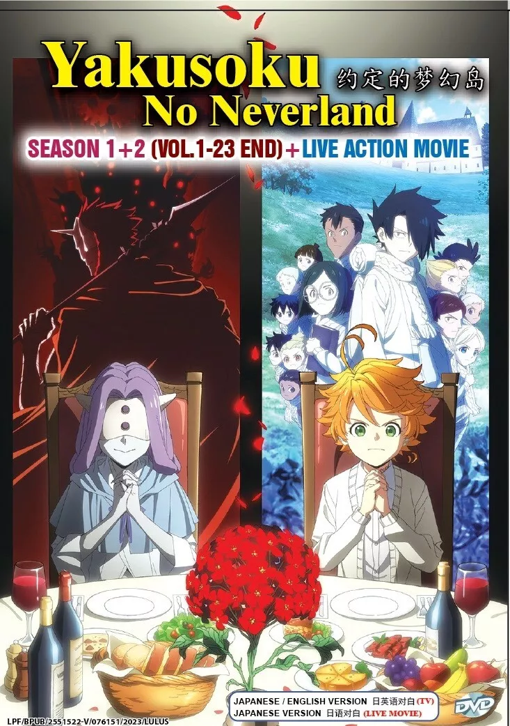 Anime DVD The Promised Neverland Season 1+2 Vol.1-23 End + Live Action M... - £44.58 GBP