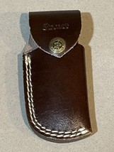 STAUER Leather 4” Belt Sheath for Folding Blade Pocket Knives NEW - £6.80 GBP