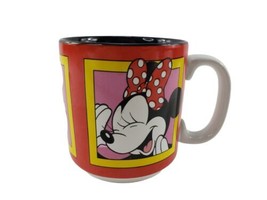 1990&#39;s Disney Minnie Mouse Faces Ceramic Red Coffee Tea Mug Cup - $19.75