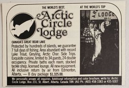 1978 Print Ad Arctic Circle Lodge Fishing Canada Great Bear Lake  - £7.29 GBP