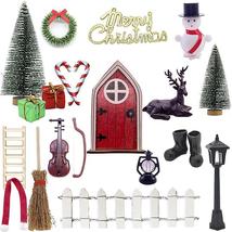 Fairy Door Accessories Set Christmas Miniature House Diy Decor For Dollhouse - £17.65 GBP
