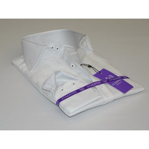 Mens 100% Linen Summer Shirt J.Valintin Turkey-Usa High Collar OBR78-01 White image 3