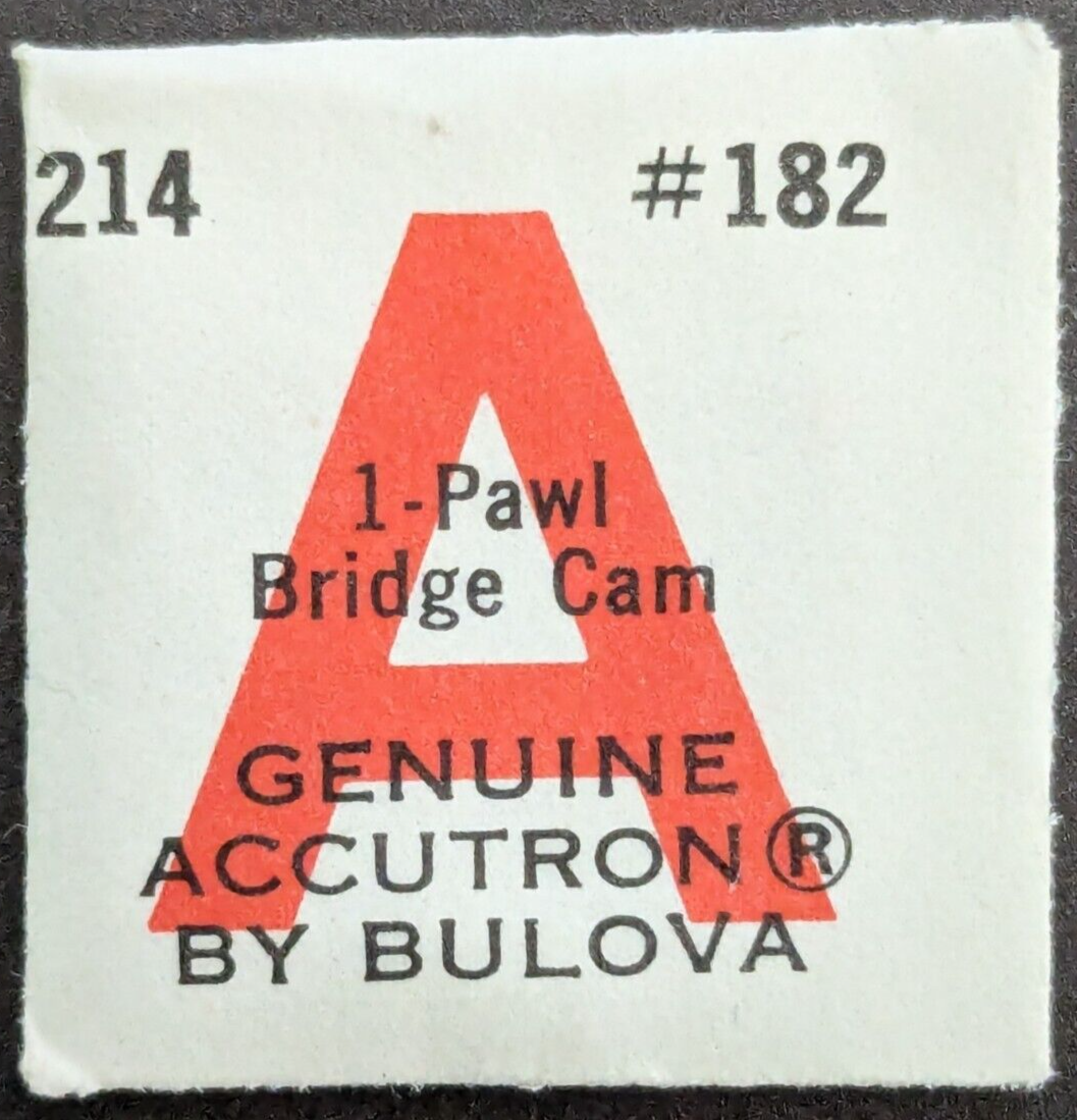 NOS Genuine Bulova Accutron 214 Watch Part #182 - Pawl Bridge Cam - $8.90