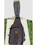 Reebok Black Crossbody Sling Bag Hex Pattern Rose Gold Zippers One Size ... - $35.92 CAD