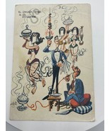 Vintage Postcard Cartoon Rotisserie Castellana Madrid Restaurant Hilton ... - £3.72 GBP
