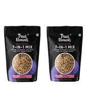 True Elements 7 in 1 Nuts and Seeds Mix (125g * 2) Mix Seeds for Eating Pumpkin, - £18.03 GBP