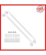 2 Pack 36 Inch Anti-Slip White Shower Grab Bars - Stainless Steel Safety... - $1,667.90 MXN