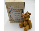 Vintage Cherished Teddies Resin Bear Figurine Karen Best Buddy 1991 #950432 - £7.82 GBP