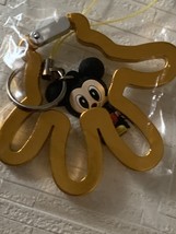Mickey hand carabiner yellow gold with rubber mascot - $27.45