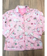 Nick &amp; Nora Girls sz Medium 7/8 Pajama top Pink kittens cat yarn pj shir... - $10.93 CAD