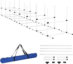 8 Piece Dog Agility Training Equipment For Dog Agility Course With Adjustable He - £59.38 GBP