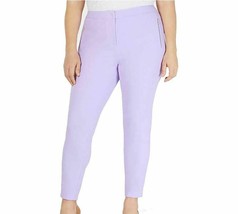Calvin Klein Womens Plus 24W Purple Zip Pocket Crepe Scuba Business Pants NWT - £24.35 GBP