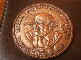 BRONZE medal of FERNANDO SANTI Italian Partito Socialista Socialist part... - $22.00