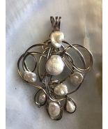 Vintage handmade pearl pendant  - £36.64 GBP