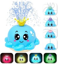 Baby Bath Toy With 4 Water Spray Modes,ToyoFun,Light Up Octopus Tub Toys for Tod - £14.00 GBP