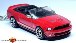 Rare! Key Chain Red Ford Mustang GT500 Shelby Convertible New Custom Ltd Edition - $38.98