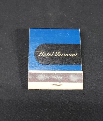 Old HOTEL VERMONT BURLINGTON Vermont  MATCHBOOK COVER A Knott Hotel  - $3.99