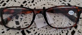 Cheetah Brand Eyewear ~ +2.50 Reading Glasses ~ Tortoise Color Plastic Frame E-2 - £11.76 GBP