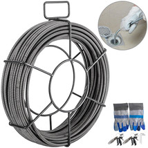 VEVOR 100Ft Drain Cable Sewer Cable 1/2In Drain Cleaning Cable Auger Snake Pipe - £126.13 GBP