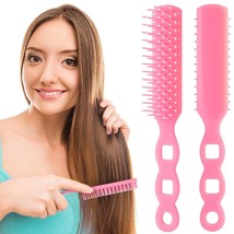 Pink Vent Hairbrush 8&quot; Hard Bristle Brush for Hair Pack of 12 - £6.88 GBP