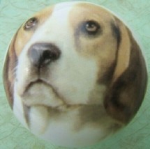 Ceramic Cabinet Knobs Knob  W/ Beagle #3 DOG 229 - £3.52 GBP