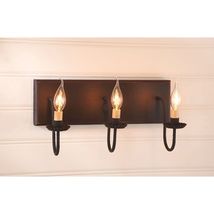Small Sturbridge Wood Vanity Light in Black with Red - 3 Light image 2