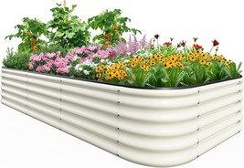 Easy-To-Assemble Galvanized Raised Garden Bed Kit, Measuring 8 By 4 By 1... - £117.41 GBP