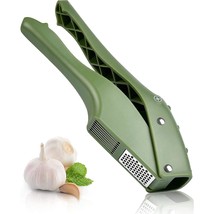 Garlic Press, 2 In 1 Garlic Cutter Garlic Press With Cleaning Brush And Silicone - £15.84 GBP