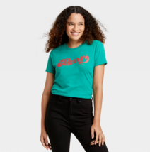 NWT Women&#39;s Holiday Merry Short Sleeve Graphic T-Shirt - Green, XL - £3.52 GBP