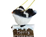 Ganz Winter Chickadee Perched on a Sign Birdwatcher Bird Ornament Black ... - £4.49 GBP