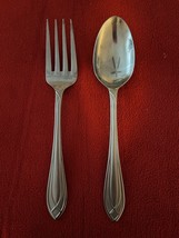 Pfaltzgraff Everyday Arcadia Frost Serving Fork &amp; Solid Serving Spoon St... - $21.66