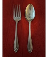 Pfaltzgraff Everyday Arcadia Frost Serving Fork &amp; Solid Serving Spoon St... - $21.66