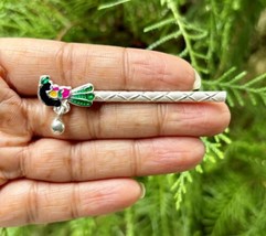 Flauto bansuri fatto a mano in argento puro Lord Krishna LADDU GOPAL PAV... - $22.22