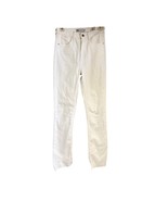 ZARA White Straight Leg Jeans Women’s Size 4 – Raw Frayed Hem – Made in ... - $492.22 MXN