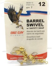 Eagle Claw Size 12 Barrel Swivel w/Safety Snap 3 pkgs Of 7 Fishing Lure NIB - £7.90 GBP