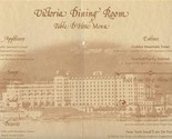 Victoria Dining Room Table D&#39;Hote Menu Empress Hotel Victoria BC - $17.82