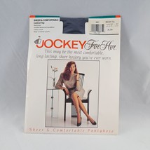 Jockey for Her Womens Size Medium Tall Navy Control Top Pantyhose Reinforced - £11.52 GBP