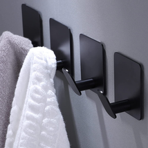 Adhesive Hooks - 4 Pack Towel/Coat Hooks Wall Hook Stick on Bathroom - $14.65