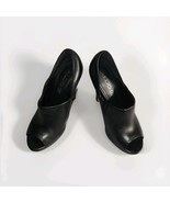 Aldo Black Peep Toe Leather Heels - $25.74