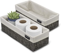 Woven Basket, Organization And Storage Bin, Over The Toilet Paper, Bkh1545. - $35.98