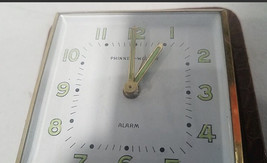 German Made Vintage 1950’S Phinney - Walker Travel Alarm Clock - £5.33 GBP