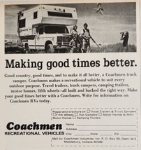 1975 Print Ad Coachmen Pickup Truck Camper Top Middlebury,Indiana - £10.57 GBP