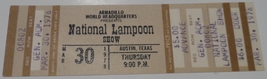 National Lampoon Show 1978 Ticket Stub NM Austin Texas USA Armadillo Wor... - $14.77
