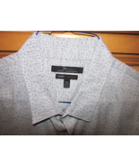 Marc Anthony Mens Button Down Shirt XXL Luxury Slim Fit Grey Speckled Pa... - $20.25 CAD