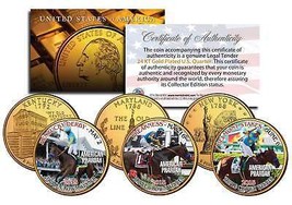 AMERICAN PHAROAH Triple Crown Winner 3-Coin Set Quarters Gold Plated TES... - £11.88 GBP