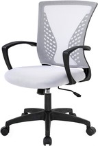 Home Office Chair With A Mid-Back Piece, Swivel Lumbar Support, And Armr... - $81.96