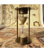 Vintage Shiny Hourglass Nautical Sand Clock Maritime Handmade Brass - 2 ... - £24.09 GBP