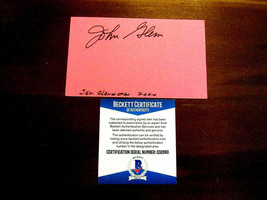 John Glenn Friendship 7 Nasa Astronaut Senator Signed Auto Index Card Beckett - £117.67 GBP
