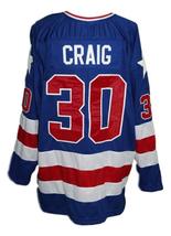 Any Name Number Team USA Retro Hockey Jersey New Blue Craig Any Size image 5