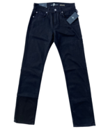 7 For All Mankind Slimmy Slim Straight Leg Jeans Black ( 28 ) - $2,444.67 MXN
